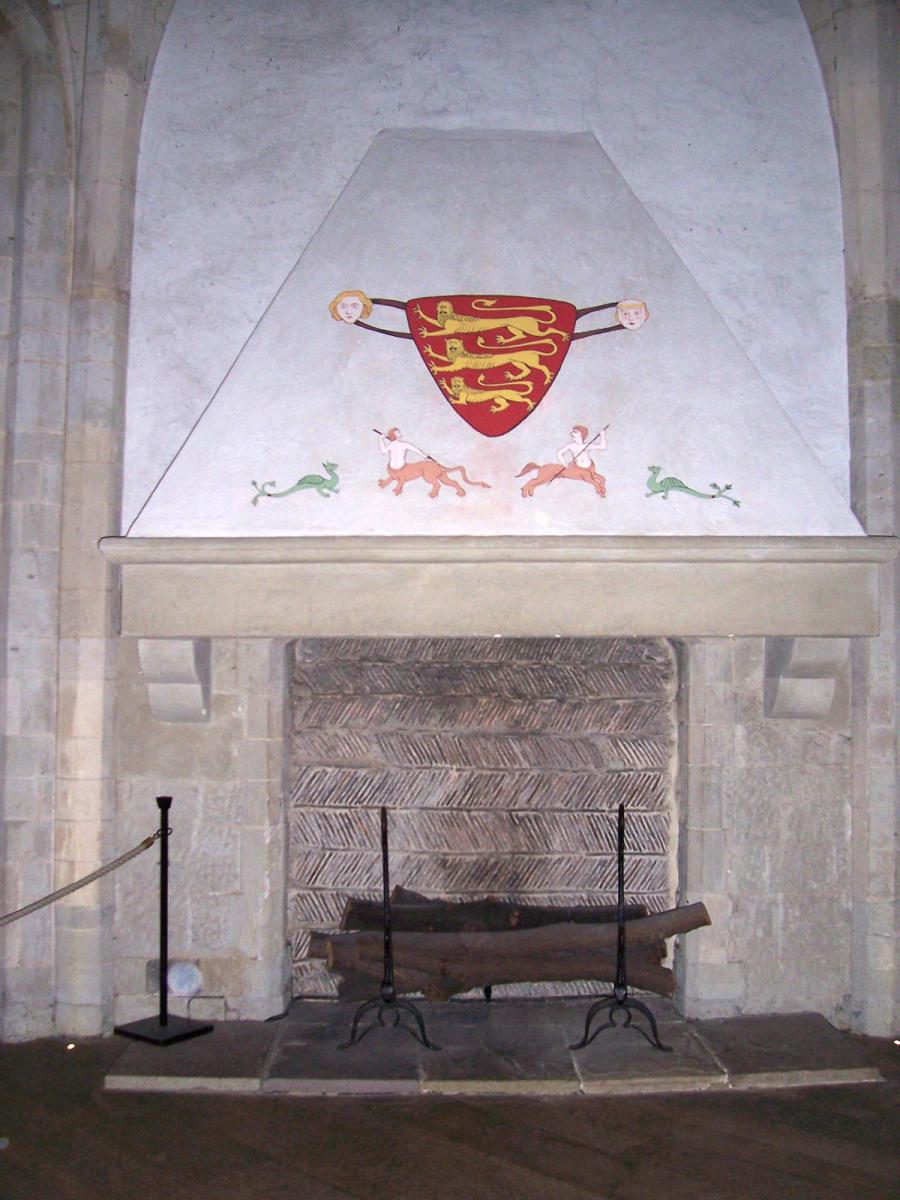 image shows: Chimney Breast Detail Bedchamber of Edward 1<sup>st</sup> in the Tower of London
