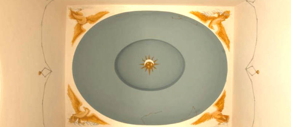 Click in the image of Image of Detail from a mural at Eagle House. to view at higher resolution. Click in the image of Image of Detail from a mural at Eagle House. to view at higher resolution.